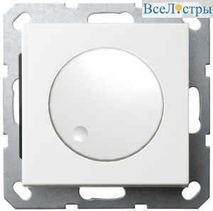 Диммер LED Jasmart в комплекте с накладкой 30-400W 230V 50Hz с возможностью подключения спутника белый глянцевый G4012W