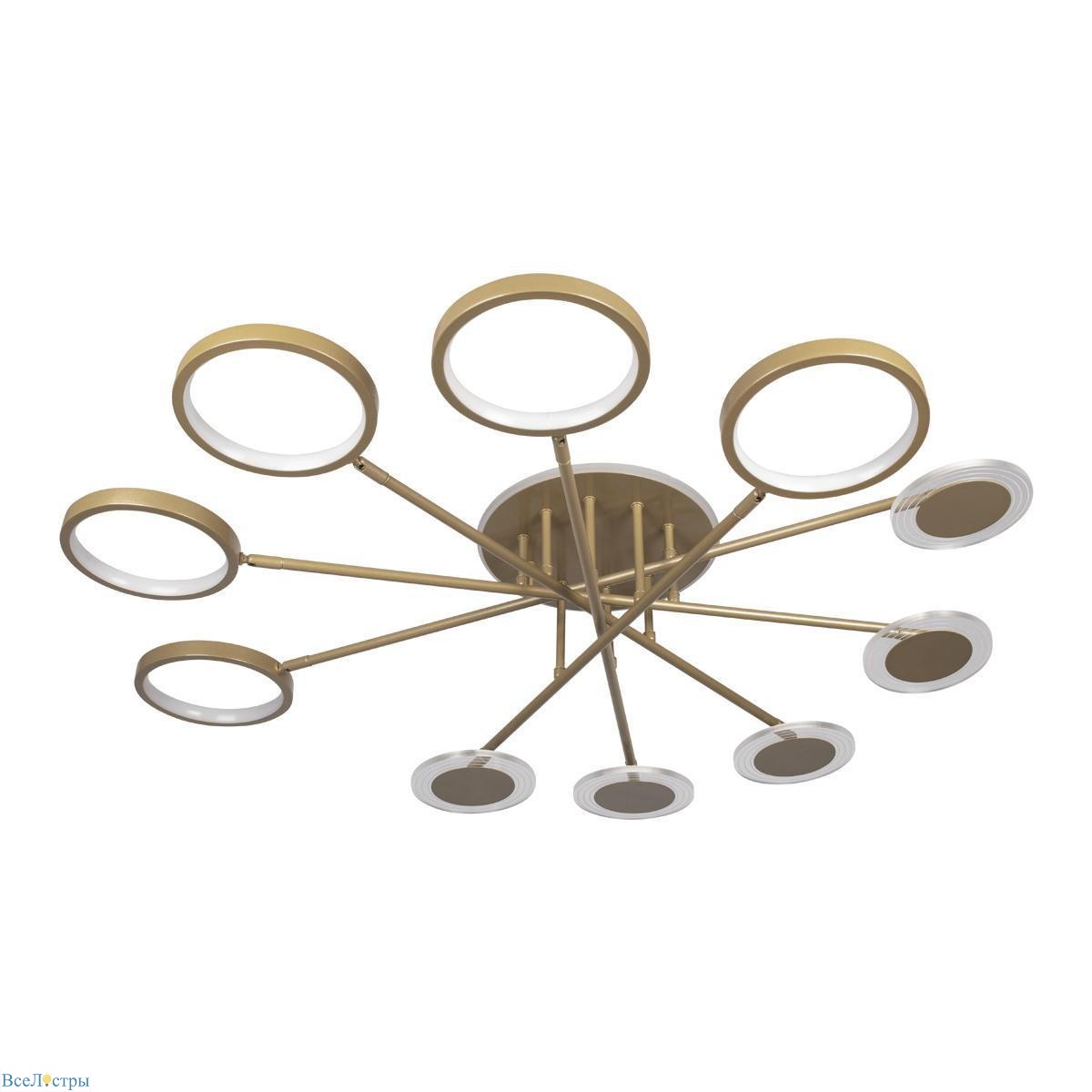 потолочная светодиодная люстра loft it megan 10164m gold