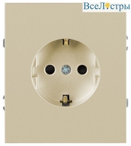Розетка Эра Arktik 16-2102-04 с заземлением 2P+E Schuko со шторками 16А-250В шампань Б0070427