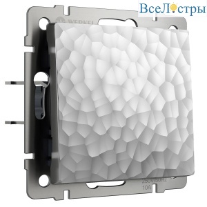 Выключатель Werkel Hammer одноклавишный проходной серебряный W1212006 4690389162046