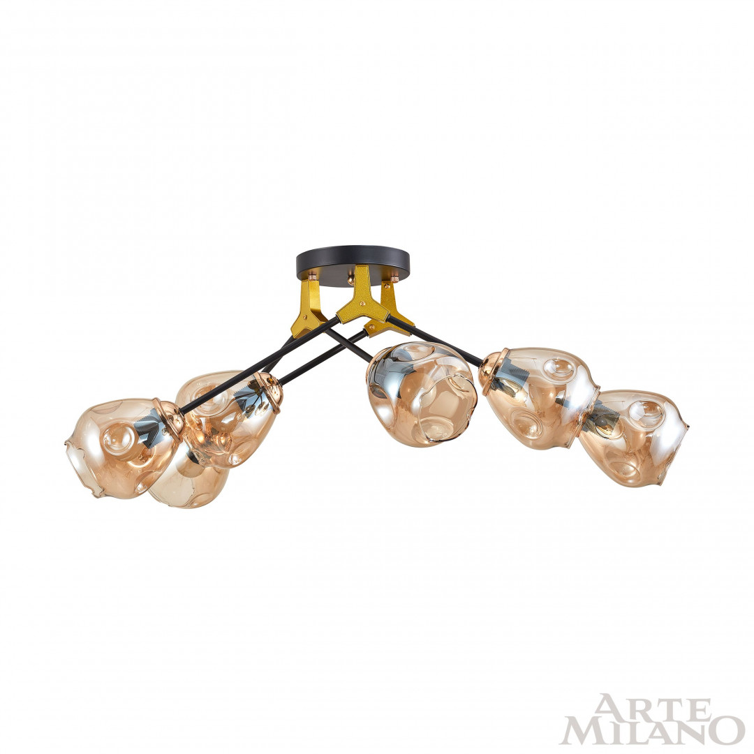 потолочная люстра arte milano amalfi 252588/6 br