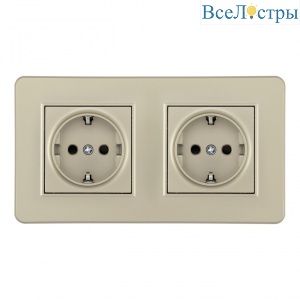 Розетка Arte Milano SET16-2-40-1x2 shampan