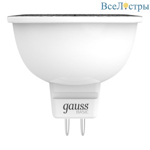 Лампа светодиодная Gauss GU5.3 6,5W 4100К матовая 1013527