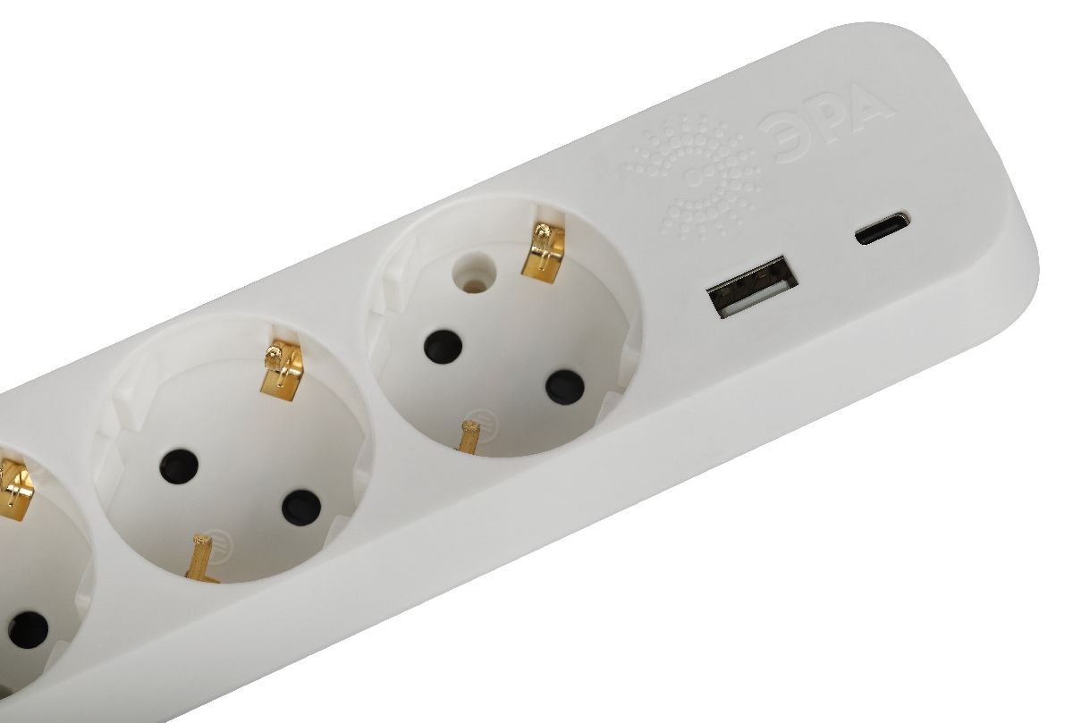 удлинитель электрический эра ub-3es-3m-usb б0052898