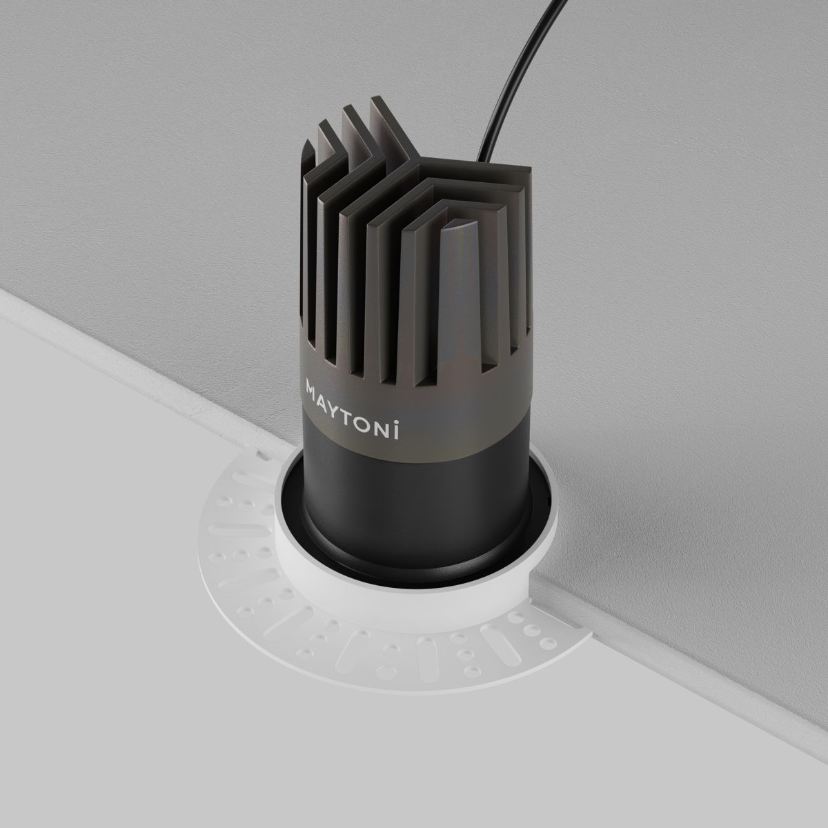 встраиваемый светильник maytoni technical dip dl122-15w-3k-trs-b