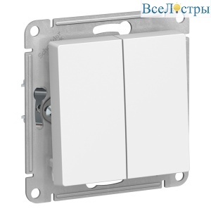 Выключатель 2-клавишный с самовозвратом, сх.5, 10АХ Systeme Electric AtlasDesign ATN000117