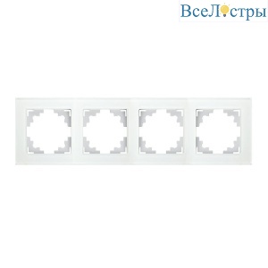 Рамка 4-постовая Stekker Катрин белый GFR00-7004-01 39257