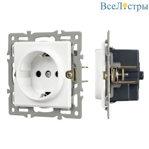 Механизм электрической розетки Arlight SCT-GP-MEU-PL-WH (250V, 16A) 043739