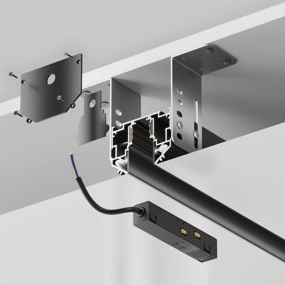 магнитный встраиваемый шинопровод maytoni busbar trunkings exility trx034-sch-423b