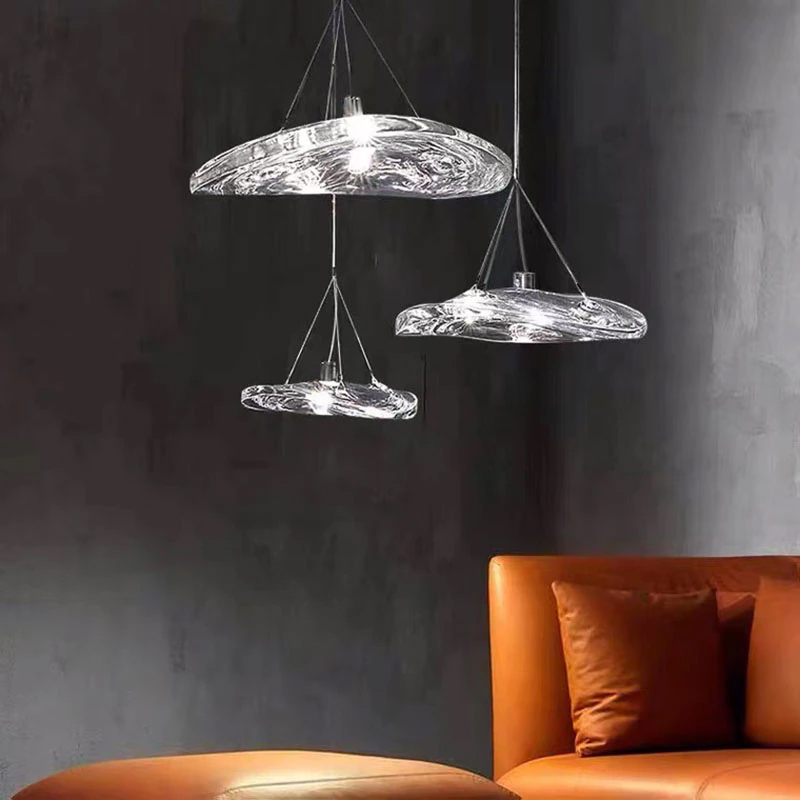 подвесной светильник delight collection manta 2049p/d300 silver/clear