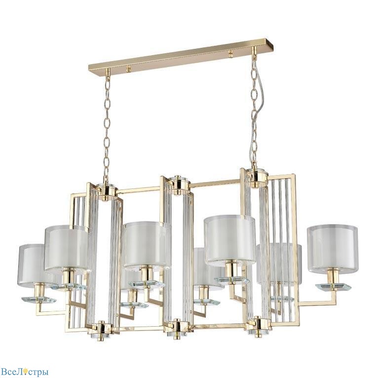 подвесная люстра crystal lux nicolas sp8 l1000 gold/white
