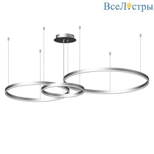 Подвес Kink Light ТОР серебро w133.5*95(d80+60+40) h110 Led 110w (4000k) 08223,16P(4000K)