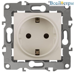 Розетка ЭРА 12 2P E Schuko 16A 250V 12-2101-02 Б0014676
