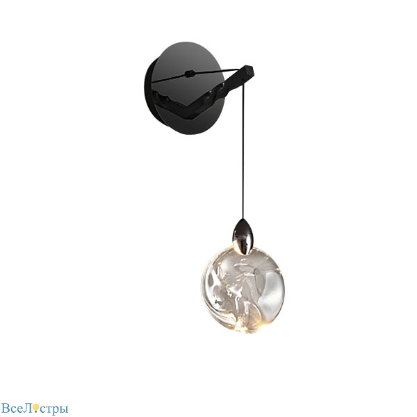 бра delight collection colvin mt9176-1wb pearl black
