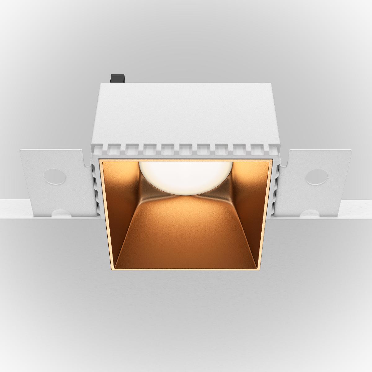 встраиваемый светильник maytoni technical share dl051-01-gu10-sq-wmg