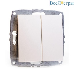 Выключатель Mono Electric Despina/ Larissa двухклавишный жемчуг 500-002525-102
