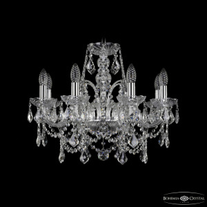 Подвесная люстра Bohemia Ivele Crystal 1411/8/195 Ni Leafs