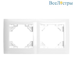 Рамка 2-постовая Stekker Эрна Элегант белый PFR00-9012-01 49630