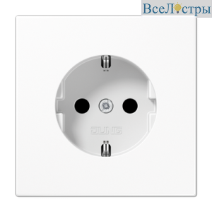 Розетка 2K+З со шторками Jung LS1521KIWW