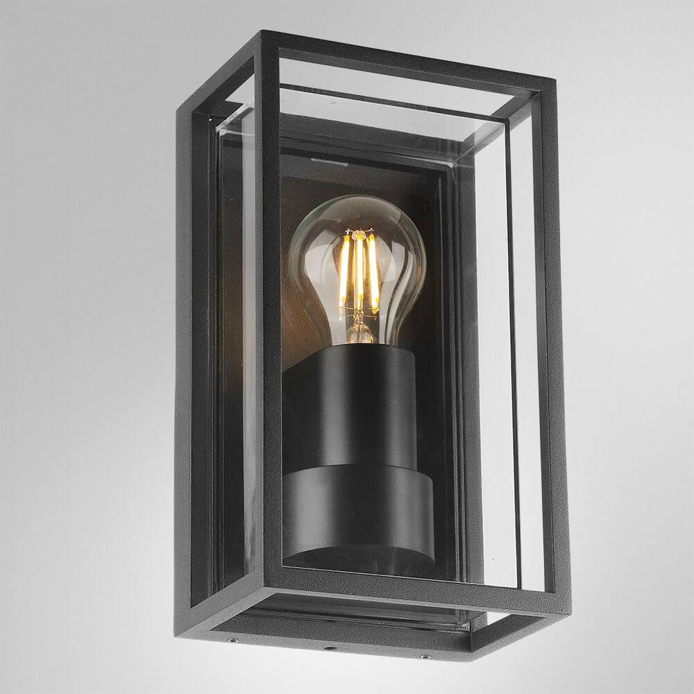 уличный настенный светильник arte lamp marfik a2322al-1bk
