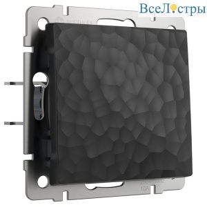Выключатель Werkel Hammer одноклавишный черный W1210008 4690389161971