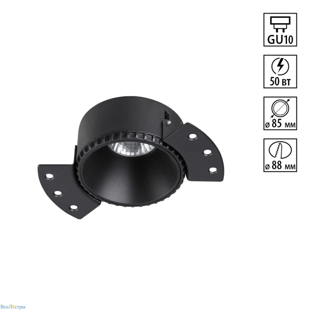 встраиваемый светильник для гкл потолка novotech wir nimbus 370996