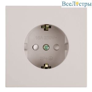 Розетка 1-местная с защитной шторкой с/з (механизм) Stekker Мия 250В 16А RST16-3110-08 пудровый жемчуг 50484