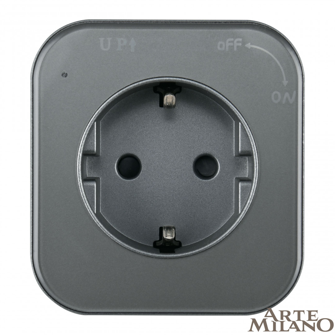 трековая розетка arte milano am-track-sockets 380022ts/es grey