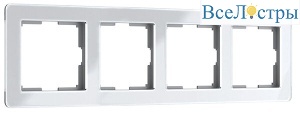 Рамка на 4 поста Werkel Acrylic белый 4690389190520 W0042701 a062131