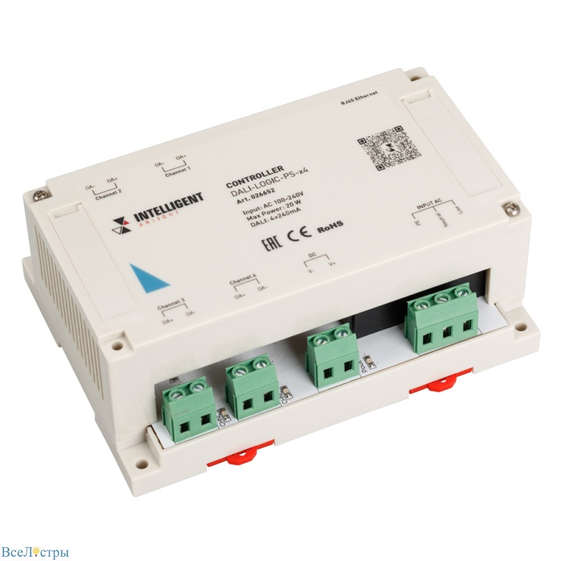 контроллер arlight dali-logic-ps-x4 (230b, ethernet) 026652