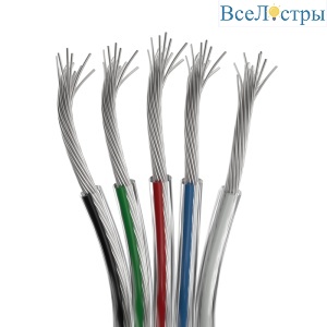 Шлейф питания Arlight ARL-22AWG-CLEAR-5Wire-CU 034967