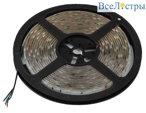 Светодиодная лента Эра 12В 5050 7,2Вт/м RGB 5м IP65 LS5050-7,2-30-12-RGB-IP65-2year-5m KU-5050AD-30D-RGB Б0044121