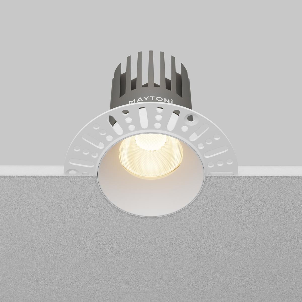 встраиваемый светильник maytoni technical dip dl121-15w-3k-trs-w
