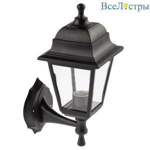 Уличный настенный светильник ЭРА НБУ 04-60-001 черный Б0048111