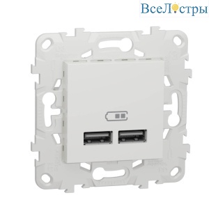 Розетка компьютерная USBx2 Schneider Electric Unica New NU541818
