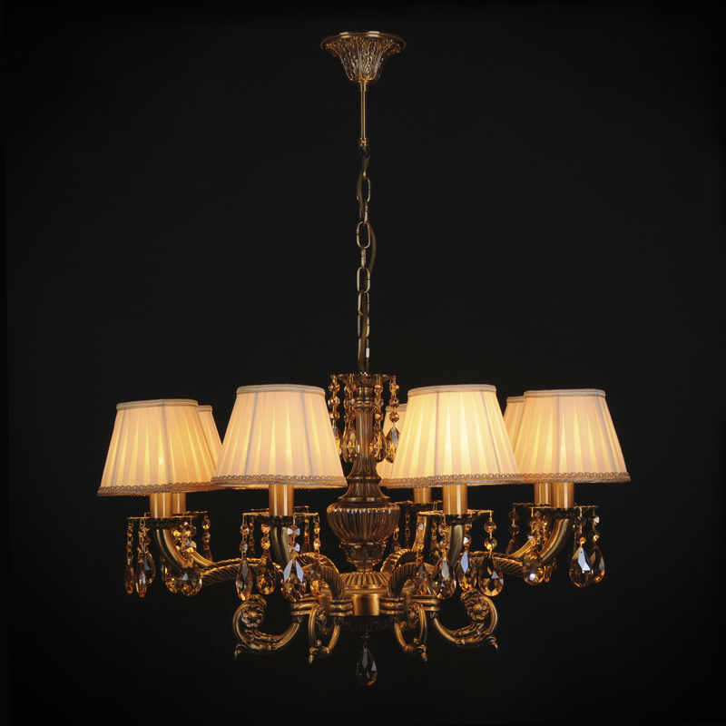 подвесная люстра abrasax sylvia l.8110-8br cristal-shade