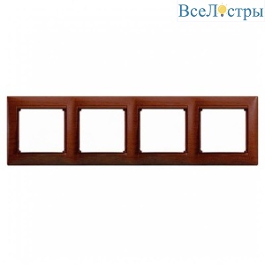 Рамка 4-постовая Legrand Valena тонированное дерево 770314