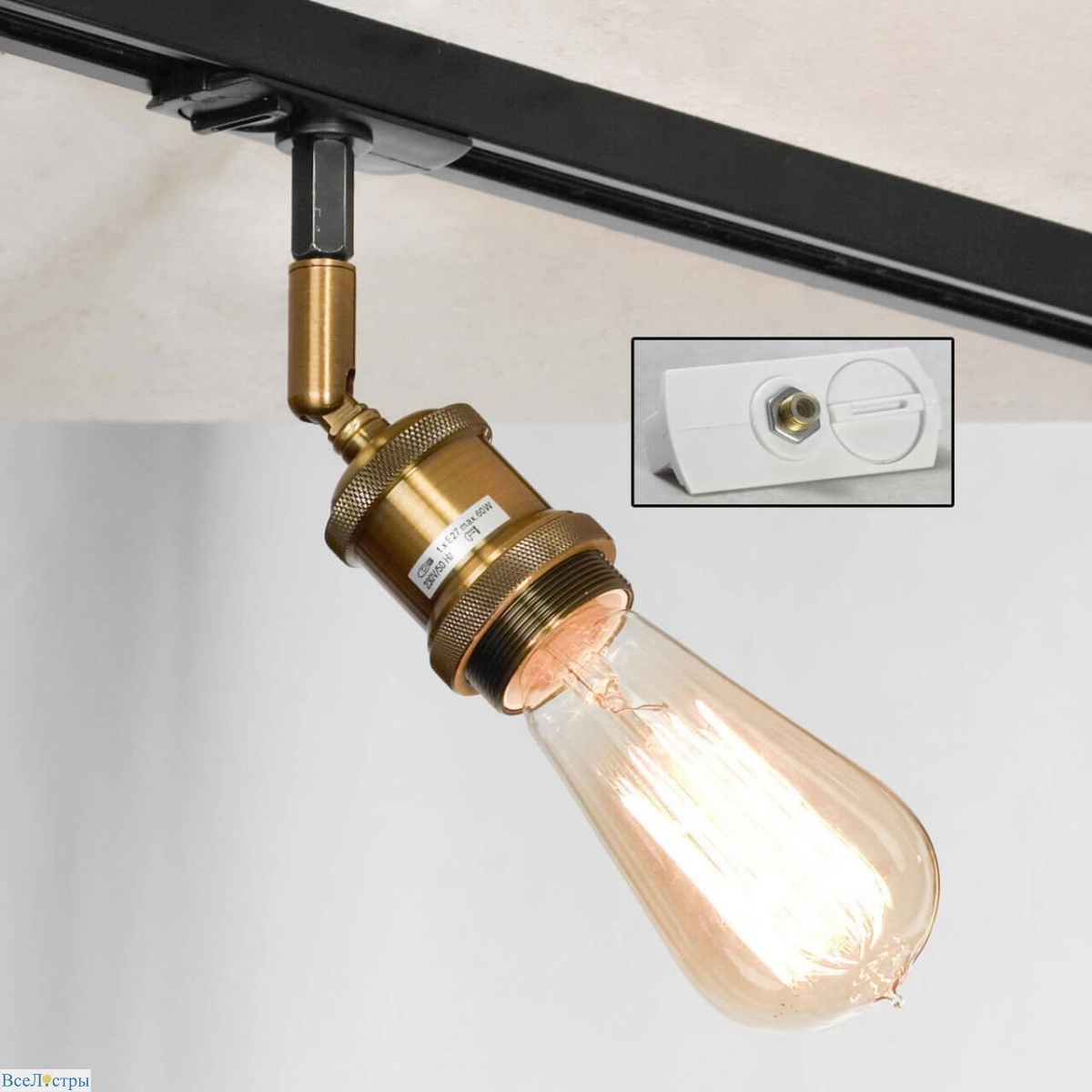 трековый светильник однофазный lussole loft centereach track lights lsp-9320-taw