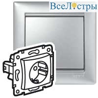 Розетка с/з со шторками Legrand Valena Classic 694343