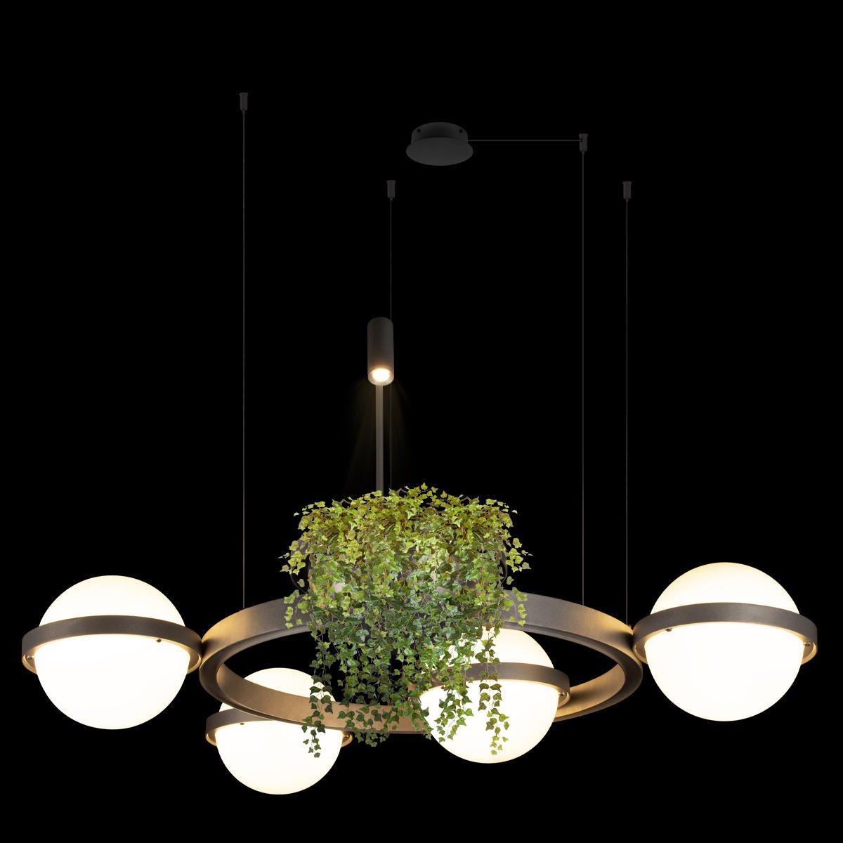 подвесной светодиодный светильник loft it jardin 10121/4 dark grey