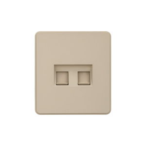 Розетка ROUND компьютерная двойная RJ45+RJ45 кат6 с/у шелк KRANZ KR-78-0725-7
