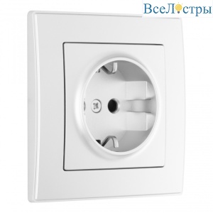 Комплект розетки с/з и шторками и рамкой Arte Milano SET06-1-40-1 silver