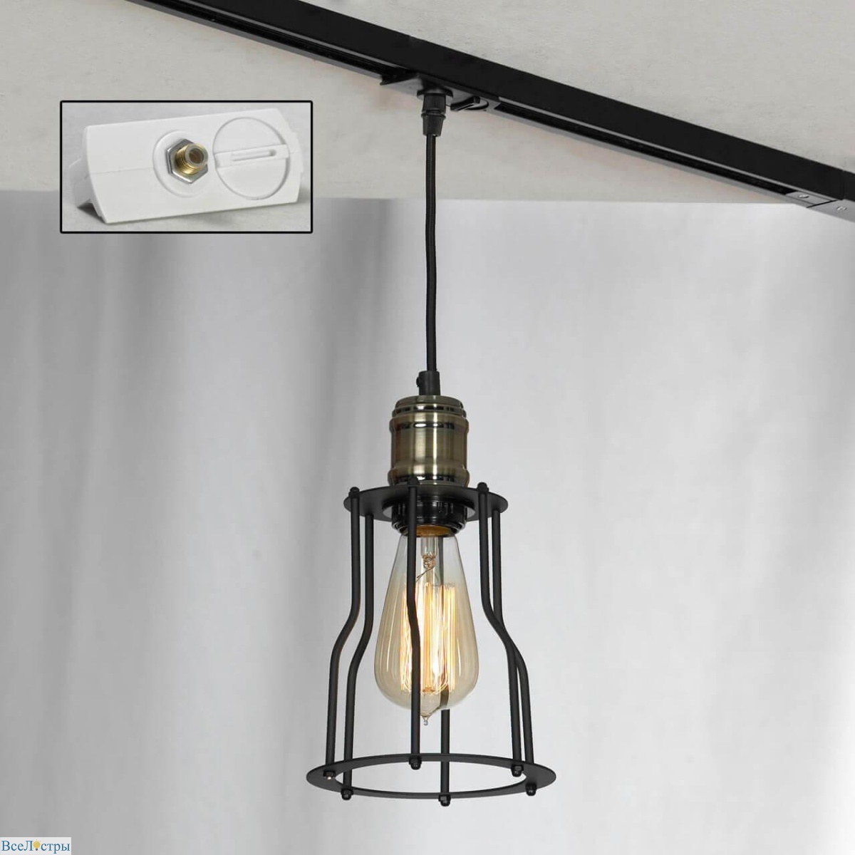 трековый светильник однофазный lussole loft baldwin track lights lsp-9610-taw