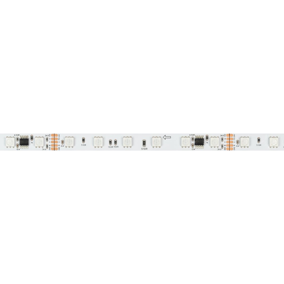 светодиодная лента arlight dmx-b60-10mm 24v rgb-px6 (14 w/m, ip20, 5m)  039183(1)