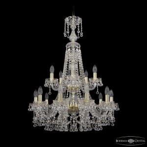 Подвесная люстра Bohemia Ivele Crystal 1409/10+5/240/XL-91/2d G