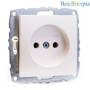 Розетка 2К Mono Electric Despina/ Larissa 16A 250V винтовое подключение жемчуг 500-002522-116