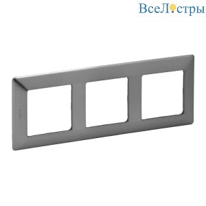 Рамка 3-постовая Legrand Valena Life Сталь 754153