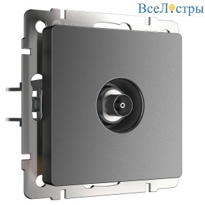 ТВ-розетка оконечная Werkel графит W1183064 4690389194481