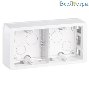 Коробка накладного монтажа 2-постовая Legrand Celiane белая 080242