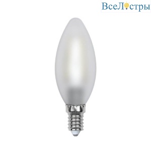 Лампа светодиодная филаментная (UL-00000305) Uniel E14 6W 3000K матовая LED-C35-6W/WW/E14/FR PLS02WH